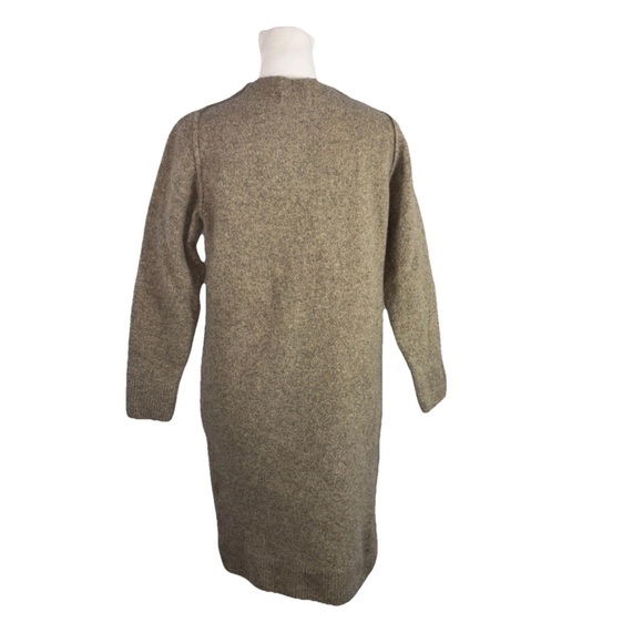 Uniqlo Women's Short Dress Small Tan 100% Wool Jumper Dress - Picture 11 of 12